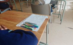 A Matric pupil waiting for an exam paper. eNCA