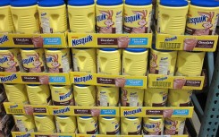File: Containers of chocolate Nesquik. Wikimedia Commons/BrokenSphere
