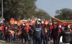 Striking Samwu members.