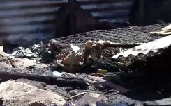 The scene of the fire.