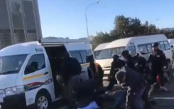 Police monitoring Cape Town CBD following chaos when taxi operators blocked streets during evening rush hour. (eNCA\Screenshot)