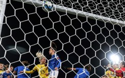 Sweden's defender Amanda Ilestedt heads her team's fourth
