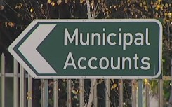 File: A sign saying "Municipal Accounts" outside a municipality. eNCA