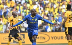 Khuliso Mudau of Mamelodi Sundowns celebrates goal during the 2023 MTN8 Semi Final 1st Leg match between Kaizer Chiefs and Mamelodi Sundowns on the 02 September 2023 at FNB Stadium