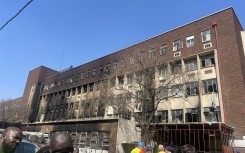 A blaze gutted a five-storey building in Marshalltown. eNCA/Heidi Giokos