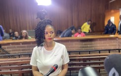 Nandipha Magudumana in the dock ahead of her bail hearing. eNCA/ Silindelo Masikane
