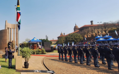 The wreath-laying ceremony at the Union Buildings. eNCA/Pule Letshwiti-Jones