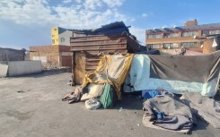 A shack on top of a roof in the Joburg CBD. eNCA/Pule Letshwiti-Jones