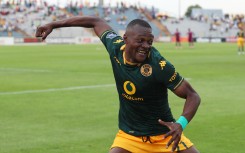 Christian Saile of Kaizer Chiefs celebrates goal during the DStv Premiership 2023/24 match between Swallows and Kaizer Chiefs at the Dobsonville Stadium, Soweto on the 26 November 2023