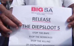 Supporters calling for the reease of the Diepsloot suspects.