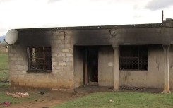 The house that was set on fire in October in Bergville, KwaZulu-Natal. 