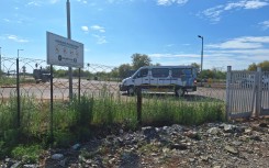 An ambulance seen at the Bakubung mine in Ledig. eNCA