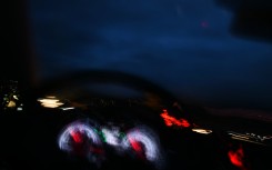 Car ride at night.