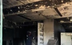 The fire left  Houghton estate and several suburbs east of Johannesburg without power.