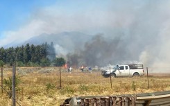 Firefighters battling a blaze in the Western Cape. eNCA/Kevin Brandt