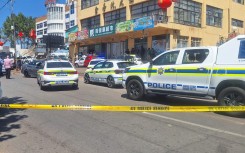 Police officers on the crime scene. eNCA