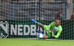 Ricardo Goss of Supersport United save a penalty. Samuel Shivambu/BackpagePix