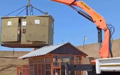 City Power removing the mini substation.