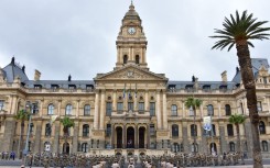 SANDF members on parade at the Cape Town City Hall. GICS