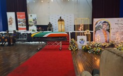 The coffin of one of the soldiers killed in the DRC. eNCA/Bafedile Moerane