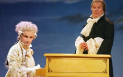 File: Actors starring in Peter Schaffer’s Tony award-winning play Amadeus. AFP/Franck Fife