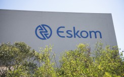 Eskom's logo is seen at the Koeberg Nuclear Power Station. AFP/Rodger Bosch