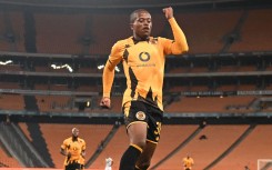Wandile Duba of Kaizer Chiefs celebrates his goal. Sydney Mahlangu/BackpagePix