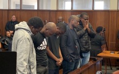 The five people accused of the murder of rapper AKA and celebrity Chef Tibz. eNCA/Dasen Thathiah