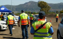 Traffic Law Enforcement officers on the N1. Twitter/@TrafficRTMC