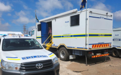Police vehicles taking part in a special operation. Twitter/@SAPoliceService