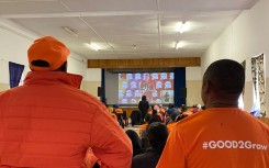 Patricia de Lille launched the GOOD party's election manifesto in Johannesburg. eNCA/Kevin Brandt