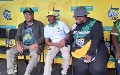 ANC Secretary-General Fikile Mbalula on the campaign trail in Ficksburg in the Free State. eNCA/Siphamandla Goge