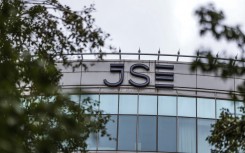 File: A general view of the the logo of the Johannesburg Stock Exchange (JSE) in Sandton, South Africa. 