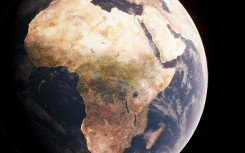 Conceptual illustration of droughts and desertification in Africa. 