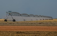 View of an irrigation system on a farm. AFP/Nelson Almeida