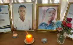 Photos of the two pupils who drowned. eNCA/Heidi Giokos