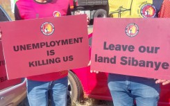 Hundreds of workers attended the protest, calling for better working conditions. eNCA/Hloni Mtimkulu