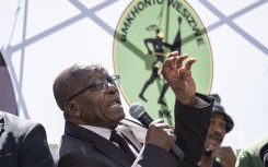 Former President Jacob Zuma addresses members of uMkhonto we Sizwe (MK) party. AFP/Emmanuel Croset