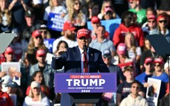 Former US President and 2024 Republican presidential candidate onald Trump speaks during a campaign rally in Wildwood, New Jersey. AFP/Jim Watson