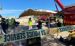 George building collapse danger tape