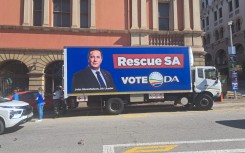 The DA was campaigning in Gqeberha. eNCA/Ronald Masinda