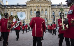 File: Members of the SANDF perform as part of the proceedings at the Cape Town City Hall. AFP/Rodger Bosch
