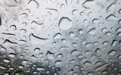 File: Drops of water, raindrops on a window.