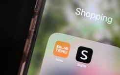 E-commerce mobile apps from Temu and Shein. Jessica Gow/TT News Agency via AFP