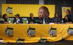 The ANC was holding internal talks on Thursday to decide how to form a government. AFP/Phill Magakoe