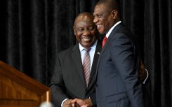 President Cyril Ramaphosa and Deputy President Paul Mashatile at the swearing in ceremony. 
