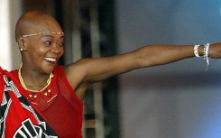 File: Brenda Fassie performing in Johannesburg in 2003. AFP/Alexander Joe