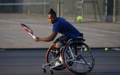 Kgothatso Montjane has claimed her third major tennis title. AFP/Phill Magakoe