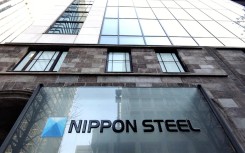 A logo of Nippon Steel Corporation. Ryo Ikeda/The Yomiuri Shimbun via AFP