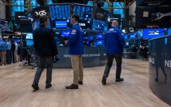 Traders work on the floor of the New York Stock Exchange. AFP/Spencer Platt/Getty Images